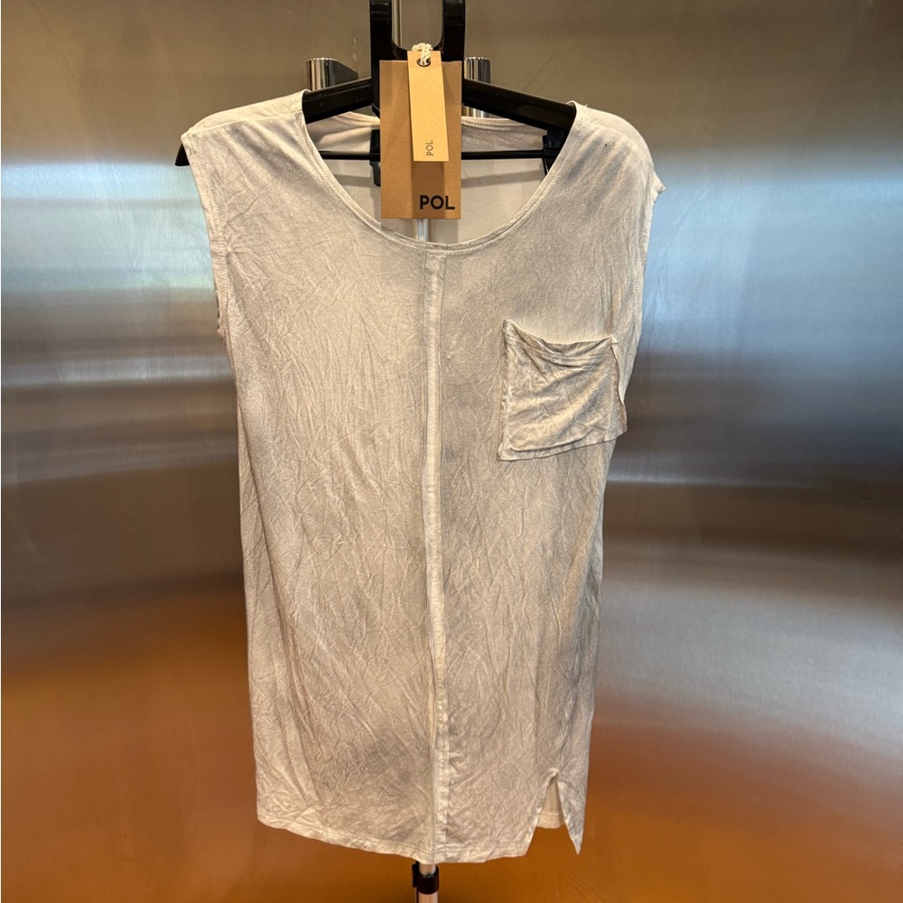 POL Grey Tee with Pocket